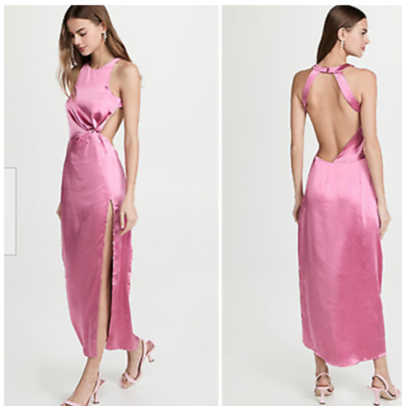 For Love And Lemons Tahlia Maxi Dress Pink NWT M - Picture 2 of 15